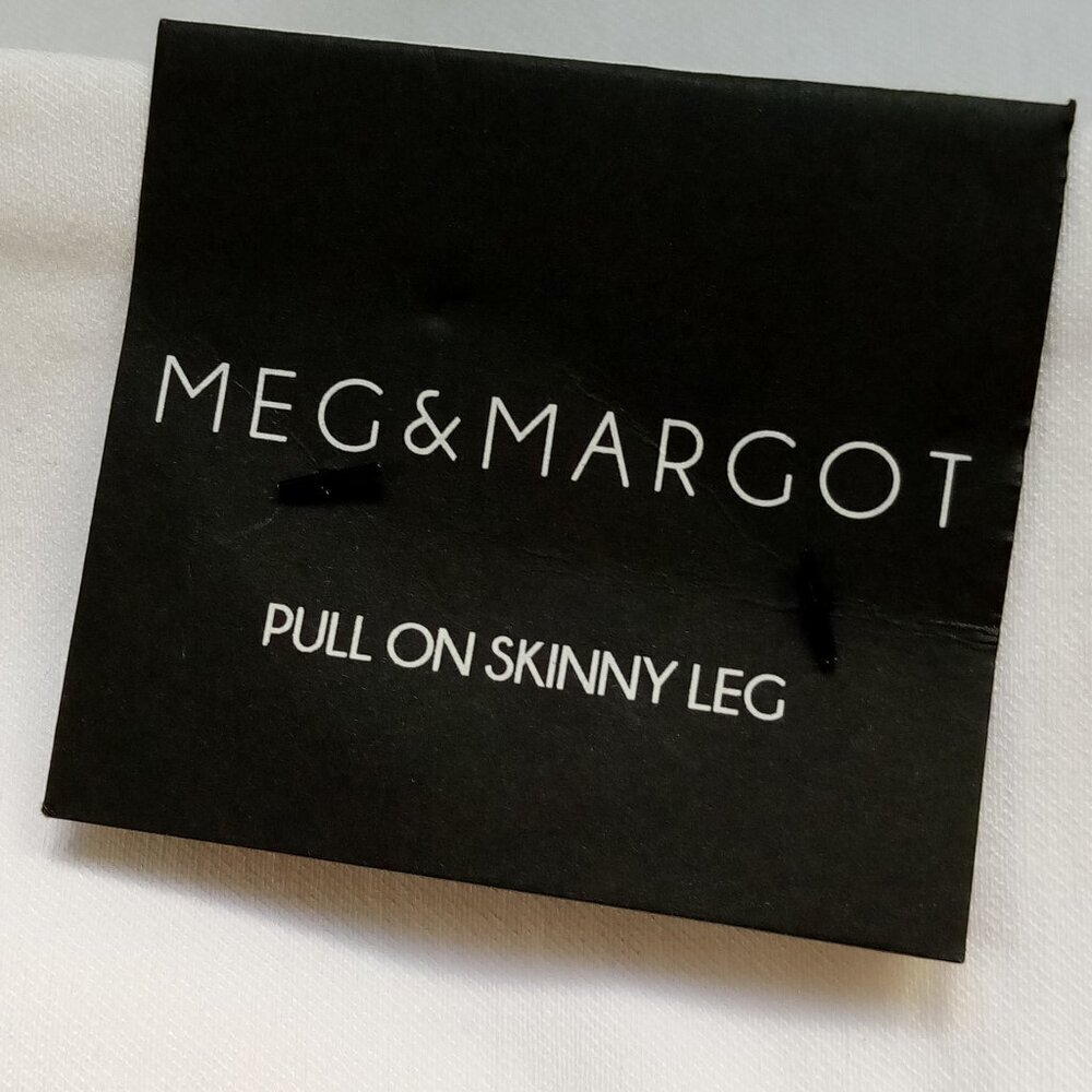 Meg & Margot Pull On Skinny Leg White Ankle Pant XL - Picture 2 of 7